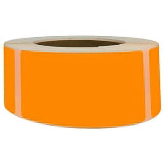 Fluorescent Orange Rectangle Stickers | 2" x 4" Inches Wide | 500 Pack