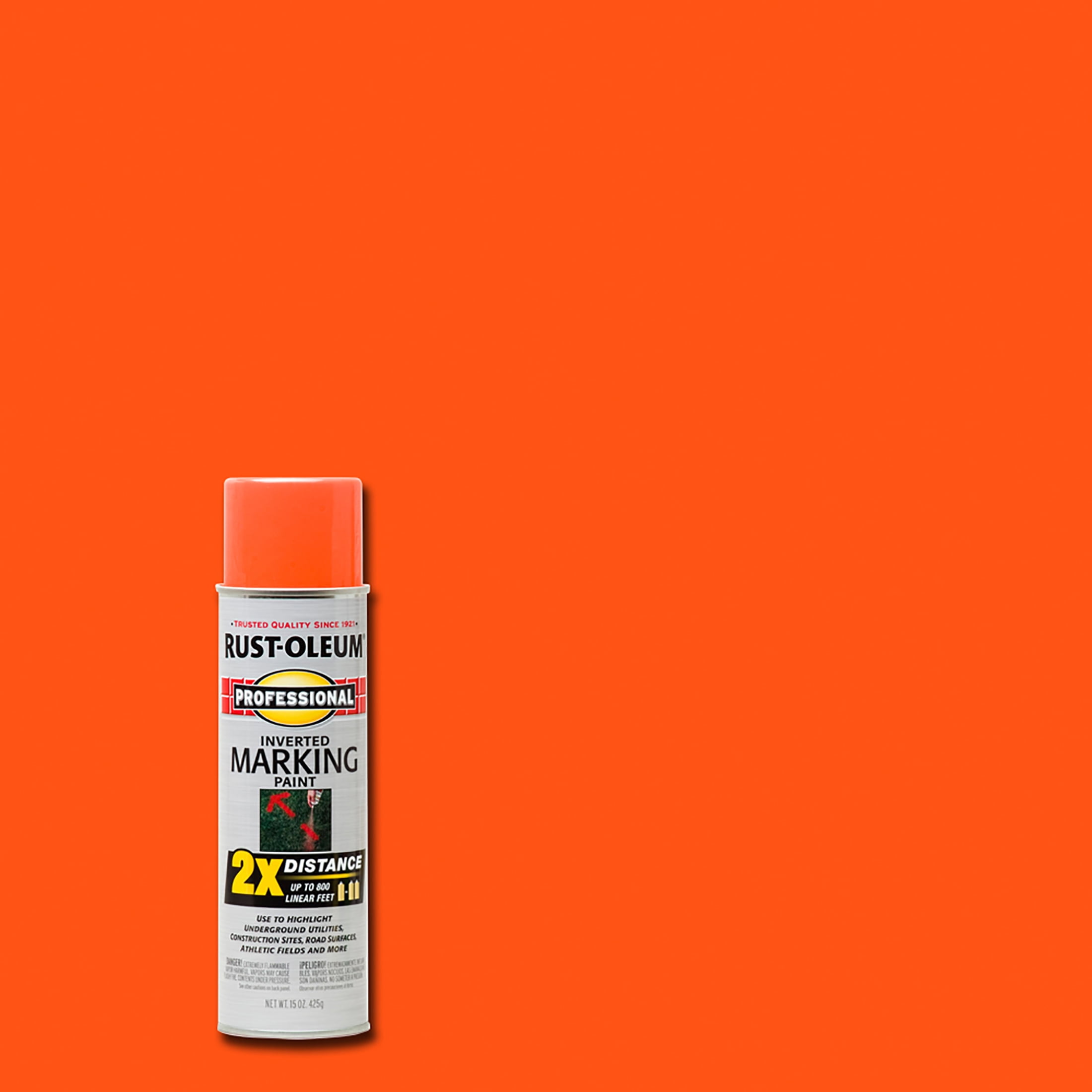 パコです。 Fluorescent Orange, Rust-Oleum Professional 2X Inverted