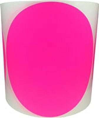 Fluorescent Orange Color Coding Labels - 3 Inch Round Dots, 500 Stickers Per Roll