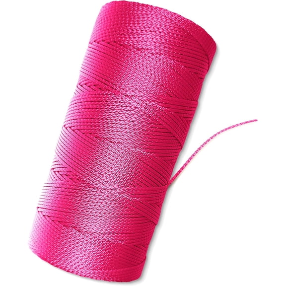 Fluorescent Pink String 1000 Ft - #18 Neon Pink Twine - Nylon String Line for Mason Line, Construction, Leveling