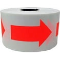 thumbnail image 1 of Fluorescent Red Arrow Stickers | 2 x 1" Inches Arrow Shape | 500 Pack, 1 of 3