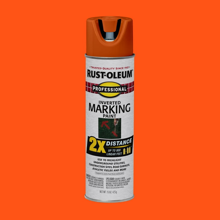 Rust-Oleum Inverted Marking Spray Paint 266590, Fluorescent Red