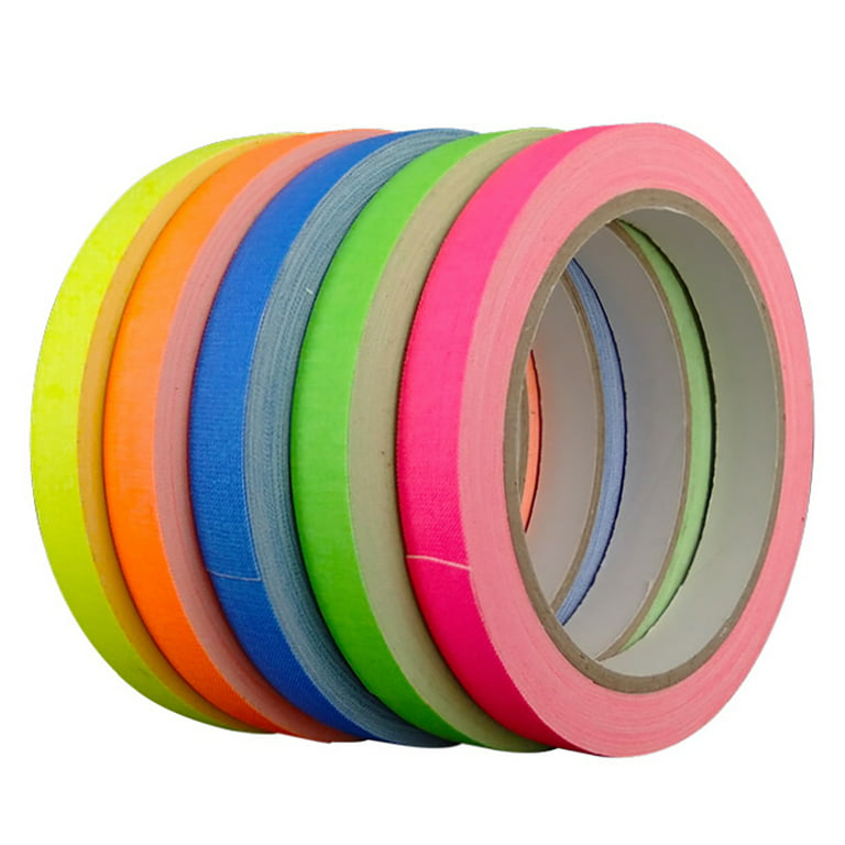 Fluorescent Spike Tape Adhesive: 5 Rolls 5.4 Yards Long Gaffing Tape Gaffer  Tape