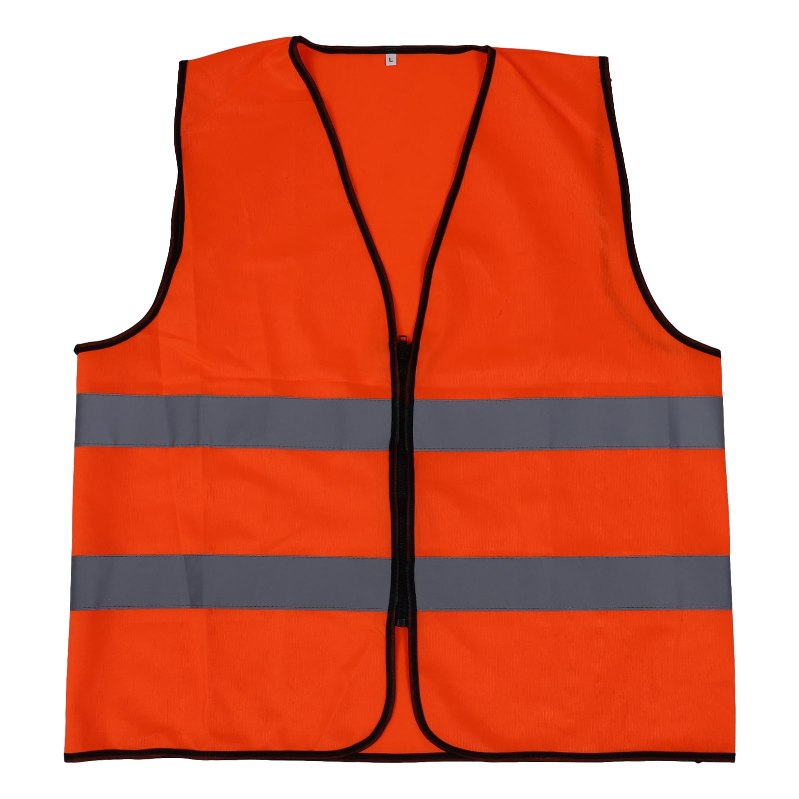 Fluorescent Vest Zipper Design Reflective Safety Vest for Sanitation