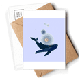 thumbnail image 1 of Fluorescent Whale Circling Surround Postcards Envelopes Blank Note Cards Mailing, 1 of 4