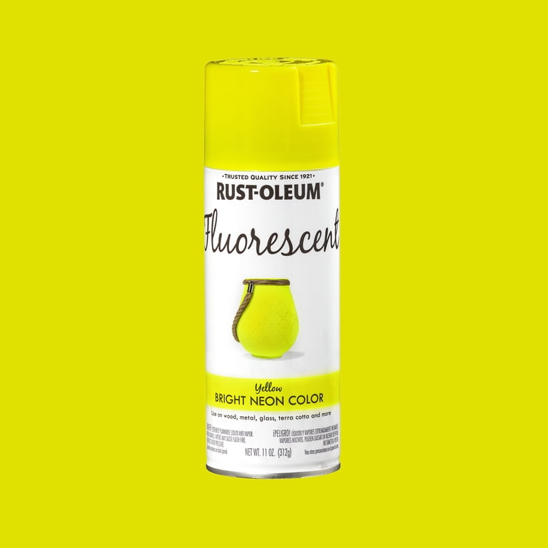 よるふ Rust-Oleum, Fluorescent Spray Paint, 342571, Yellow - Walmart.com