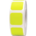 thumbnail image 1 of Fluorescent Yellow Stickers | 0.75" Inch Square | 500 Pack, 1 of 4
