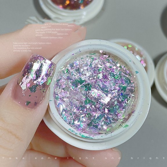 Fluorescent irregular aurora protein stone chip sequins nail polish winter sequin decoration