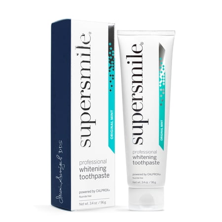 Supersmile Fluoride-Free Whitening Toothpaste, Original Mint, Enamel Safe