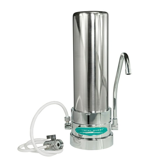 Fluoride Removal | SMART Single Cartridge Countertop Water Filter System Stainless Steel