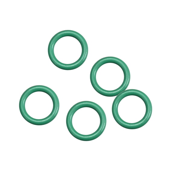 Fluorine Rubber O Rings 10.5mm OD, 7.5mm Inner Diameter, 1.5mm Width, Seal Gasket Green 5Pcs