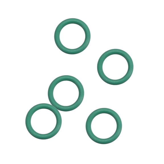 Fluorine Rubber O Rings, 10mm OD, 7mm Inner Diameter, 1.5mm Thick, Seal Gasket Green 5Pcs