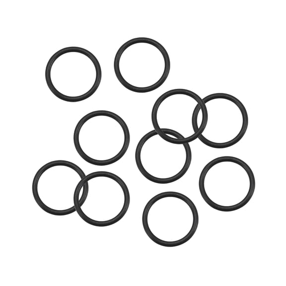 Fluorine Rubber O Rings 10mm OD, 8mm Inner Diameter, 1mm Width, Seal Gasket Black 10Pcs