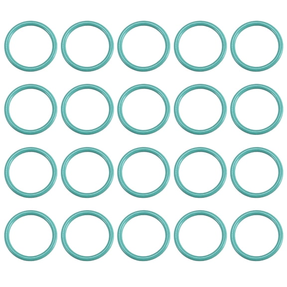 Fluorine Rubber O Rings, 11mm OD, 9mm Inner Diameter, 1mm Width, Seal Gasket Green 20Pcs