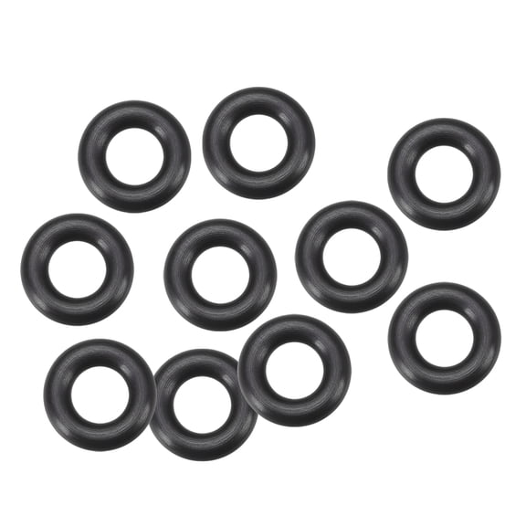 Fluorine Rubber O Rings 15mm OD, 8mm Inner Diameter, 3.5mm Width, Seal Gasket Black 10Pcs