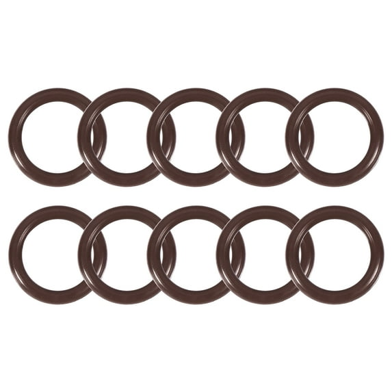 Fluorine Rubber O-Rings 17mm OD 12mm ID 2.5mm Width FKM Seal Gasket, Brown 10pcs