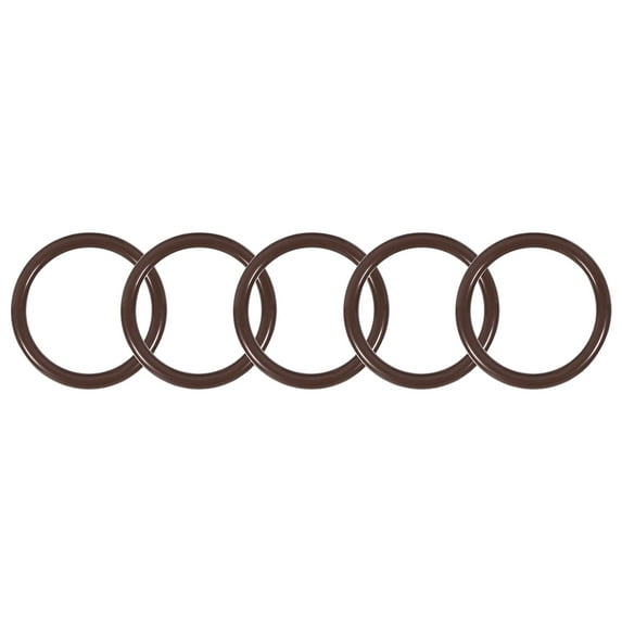 Fluorine Rubber O-Rings 24mm OD 19mm ID 2.5mm Width FKM Seal Gasket, Brown 5pcs