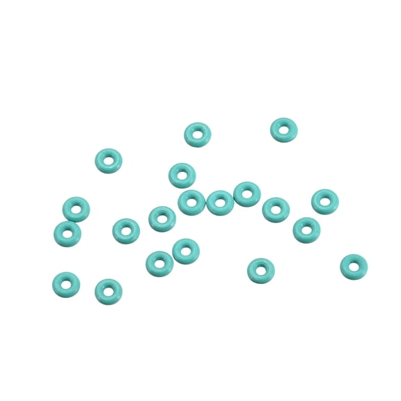 Fluorine Rubber O Rings, 3mm OD, 1mm Inner Diameter, 1mm Width, Seal Gasket Green 20 Pcs