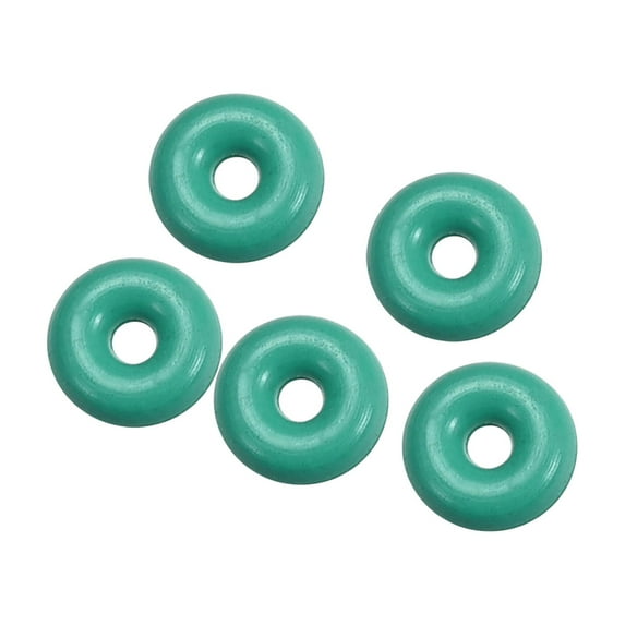 Fluorine Rubber O Rings, 4mm OD, 1mm Inner Diameter, 1.5mm Thick, Seal Gasket Green 5Pcs