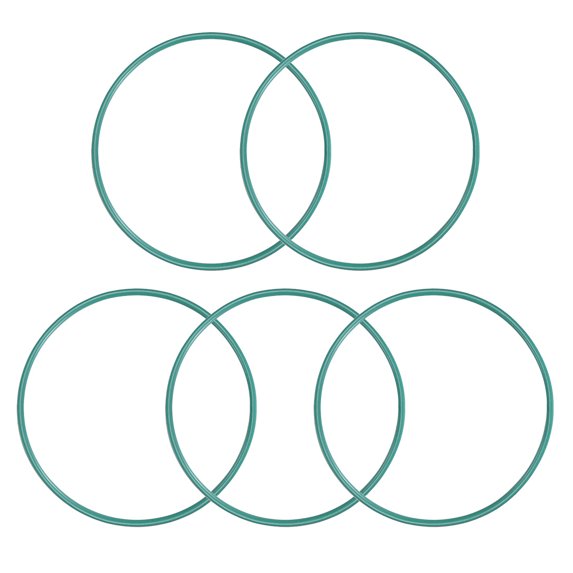 Fluorine Rubber O Rings, 85mm OD, 80.2mm Inner Diameter, 2.4mm Width, Seal Gasket Green 5Pcs