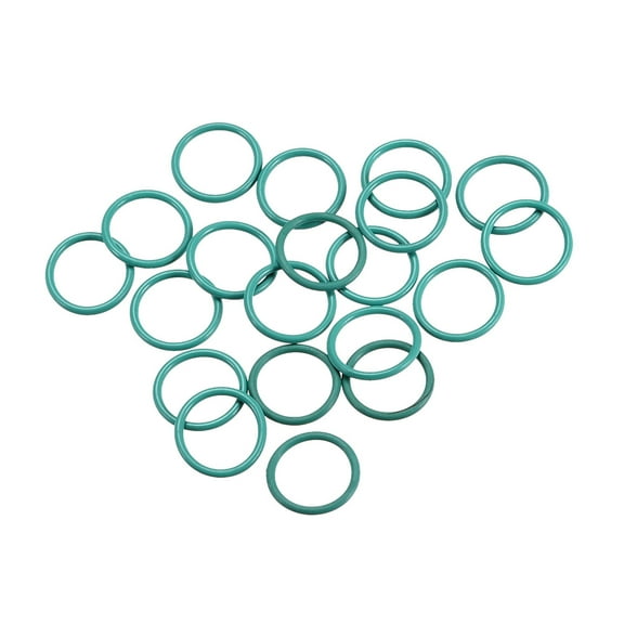 Fluorine Rubber O Rings, 9mm OD, 7mm Inner Diameter, 1mm Width, Seal Gasket Green 20Pcs