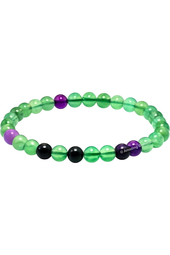 Fluorite Crystal Bracelet - 6mm Beaded Bracelet and Healing Stones