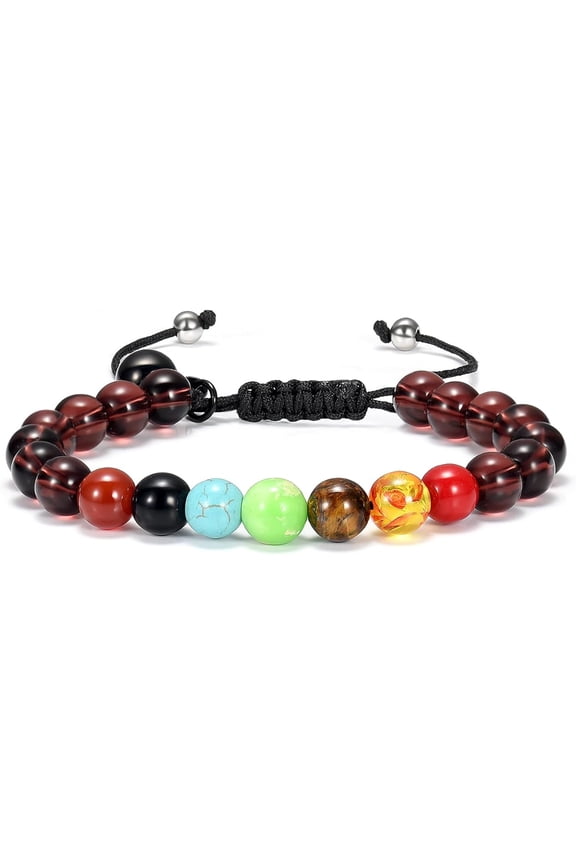 Fluorite Gemstone Urn Bracelet Cremation Bracelet for Ashes Adjustable Lava Stone Braided Rope Beads Urn Bracelet