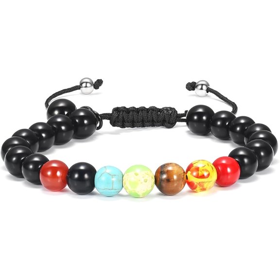 Fluorite Gemstone Urn Bracelet Cremation Bracelet for Ashes Adjustable Lava Stone Braided Rope Beads Urn Bracelet