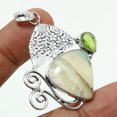 thumbnail image 1 of Fluorite Peridot Gemstone Handmade Fashion Ethnic Pendant Jewelry 2.1" SA 6676, 1 of 2