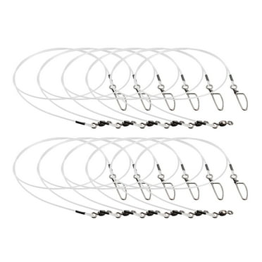 Fluorocarbon Fishing Leader 20LB-80LB Invisible Fluorocarbon Leaders With Twists And Snap Fluorocarbon Leaders Line 12PCS Parts