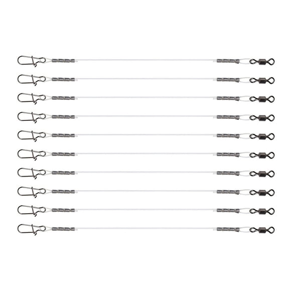 Fluorocarbon Leader Line with Swivels Fluorocarbon Leader for Saltwater Fishing Fluorocarbon Fishing Leader Set