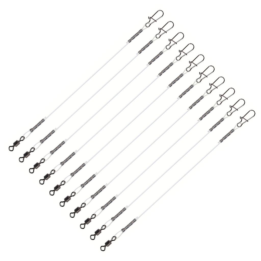 Fluorocarbon Leader Line for Saltwater Freshwater Fluorocarbon Fishing Leader Fluorocarbon Leader with Swivels and Snap