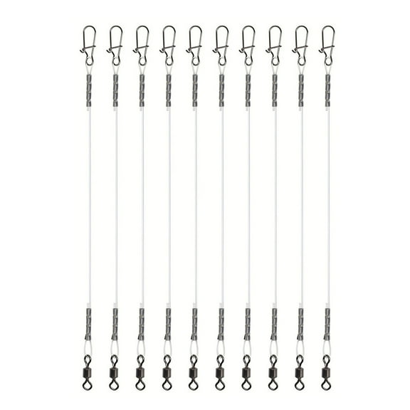 Fluorocarbon Leader Set, Fluorocarbon Fishing Leader Set with Swivels, Fluorocarbon Leader Line Set for Fishing