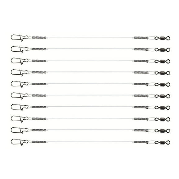Fluorocarbon Leader Set, Fluorocarbon Fishing Leader Set with Swivels, Fluorocarbon Leader Line Set for Fishing