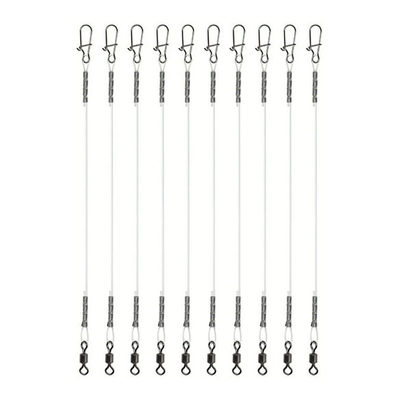 Fluorocarbon Leader Set for Saltwater Freshwater Fishing Leader Line with Swivels and Snap Fluorocarbon Fishing Leader