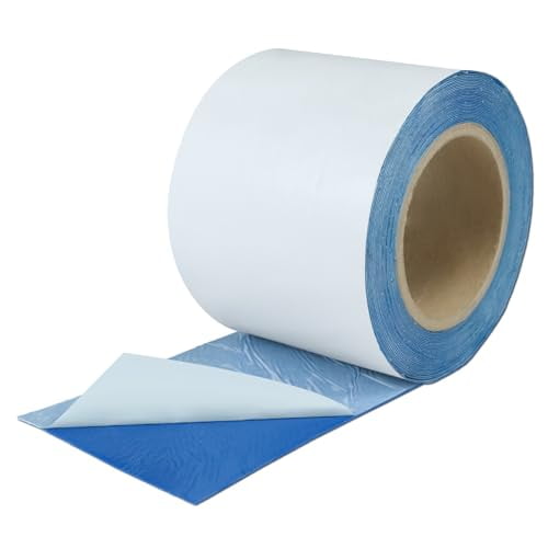 Fluorocarbon Membrane Butyl Waterproof Tape, 4 Inch X 32 Feet Self-Adhesive Premium White Metal Roof Flashing Sealant, Leak Stop Patch Seam Sealer for Roofing, RV, Deck Joist, Window, Pipe Repair