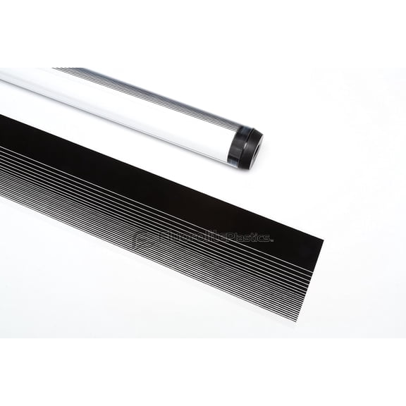 Fluorolite Plastics T8 F32 DIMMING-4 Pack: Dimmable Fluorescent Tube Guards - T-8, 4', Packed and Priced per case of 4,Clear With Dimmable Sleeves