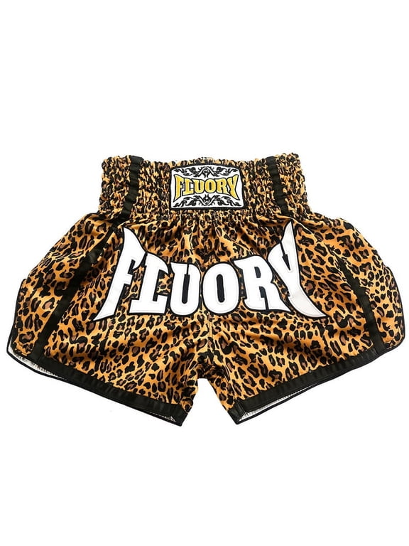 Muay Thai Shorts Leopard Print Pants Fight shorts Boxing Shorts embroidery patches