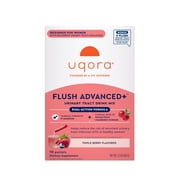 Uqora Flush Advanced+ Urinary Tract Health Supplement Drink Mix with D-Mannose & Cranberry   Bonus Pack + 3 Free Flush Pink Lemonade Samples