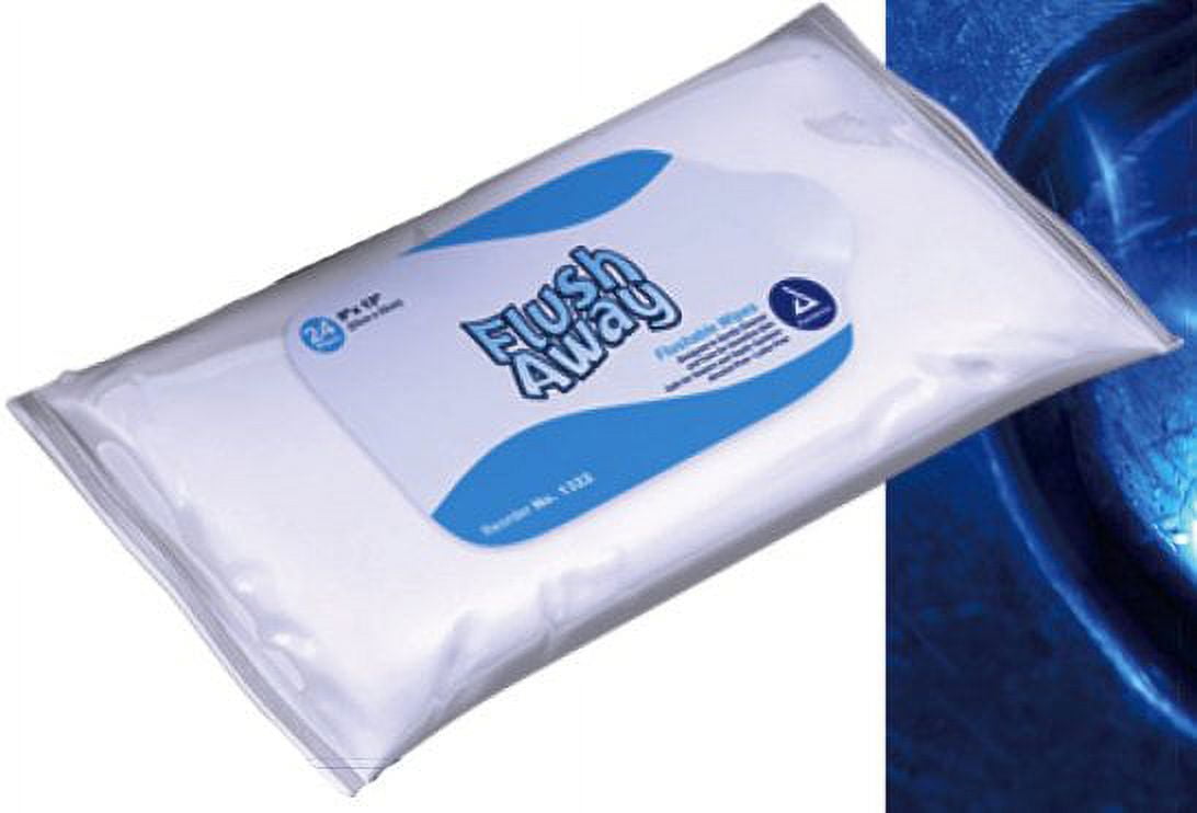 Flush Away Flushable Personal Wipe Soft Pack Aloe Scented 24 Count, 1322 - CASE OF 576