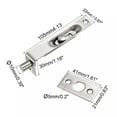 thumbnail image 1 of Flush Bolt 4-Inch Stainless Steel Security Door Guard Lever Latch(Silver), 1 of 8