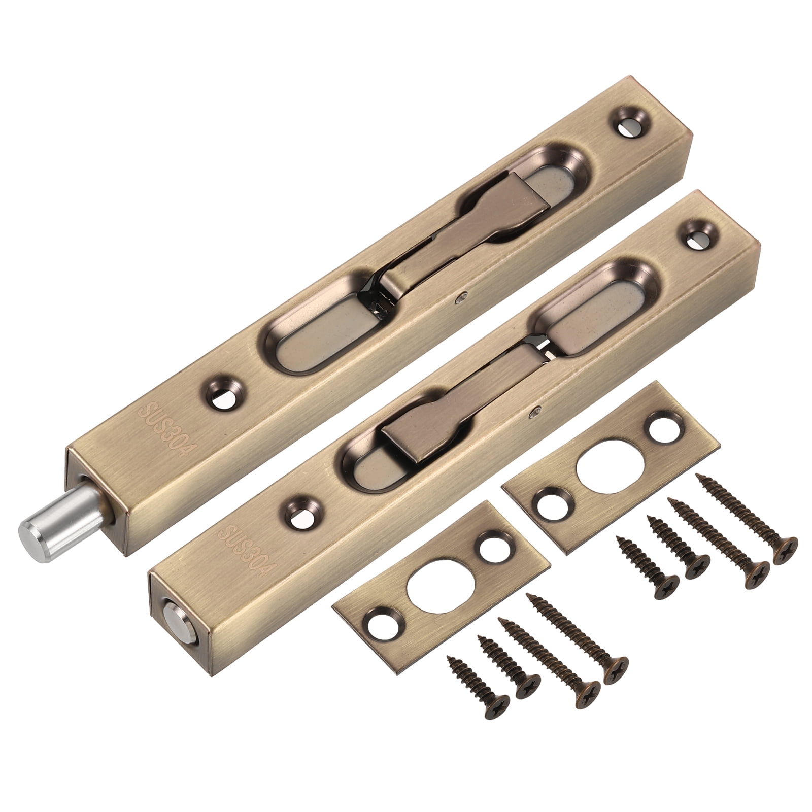 Door Bolt Door Safety Guard Latch Flush Bolt 8-Inch Stainless Steel Door Guard Lever Action Latch Lock Home Hardware I.829206572 - View #7