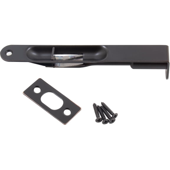 Flush Bolt, Round Corner x Round Corner, 6 Inches, Vintage Bronze by Stone Harbor Hardware