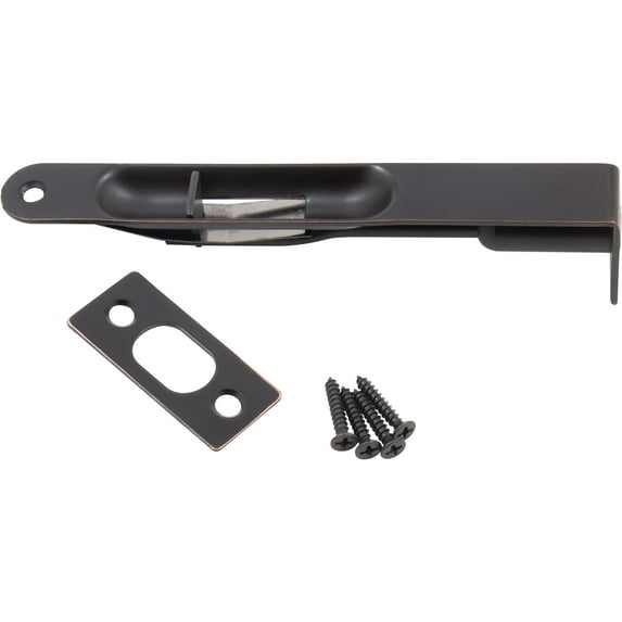 Flush Bolt, Sqaure Corner x Round Corner, 6 Inches, Vintage Bronze by Stone Harbor Hardware