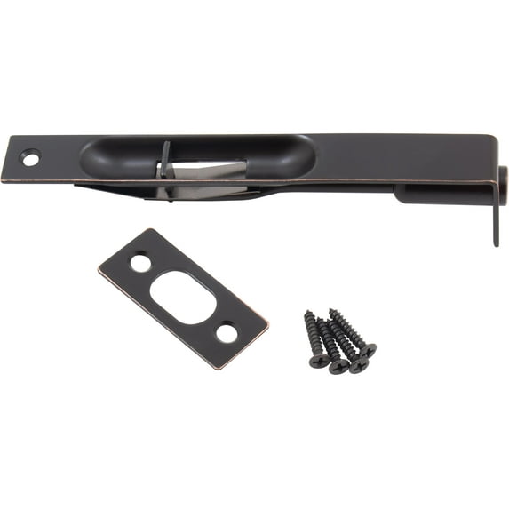 Flush Bolt, Sqaure Corner x Square Corner, 6 Inches, Vintage Bronze by Stone Harbor Hardware