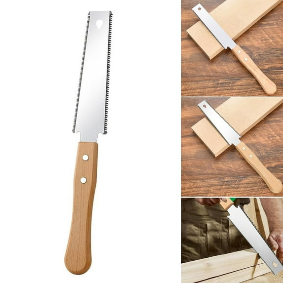 Flush Cut Pull Saw 3-Piece Flush Cut Hand Saw with Flexible Steel Blades & Wood Handles, Precision Woodworking Tools for Trim Work, Carpentry & DIY Home Improvement 1Pcs