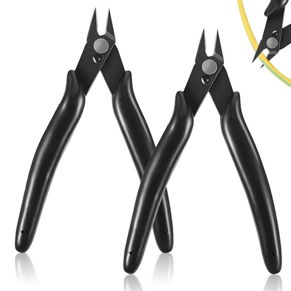 Flush Cutters for Electronics, Precision Electronic Ultra Sharp Diagonal Cutters, 2Pcs 5 Inch Small Wire Snips for Multifunctional Cutting Needs
