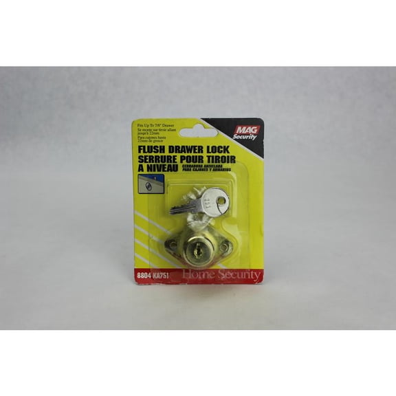 Flush Drawer Lock MAG Security Cam Locks 8804-KA751 Polished Brass Solid Brass