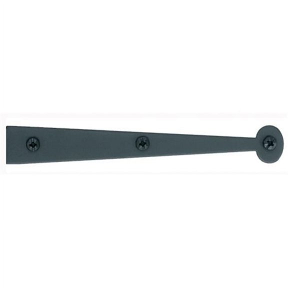 Flush Dummy Smooth Iron Bean Strap Cabinet Hinge Black