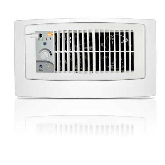 Flush Fit Smart Register Booster Fan In White With Adaptor Plate Included